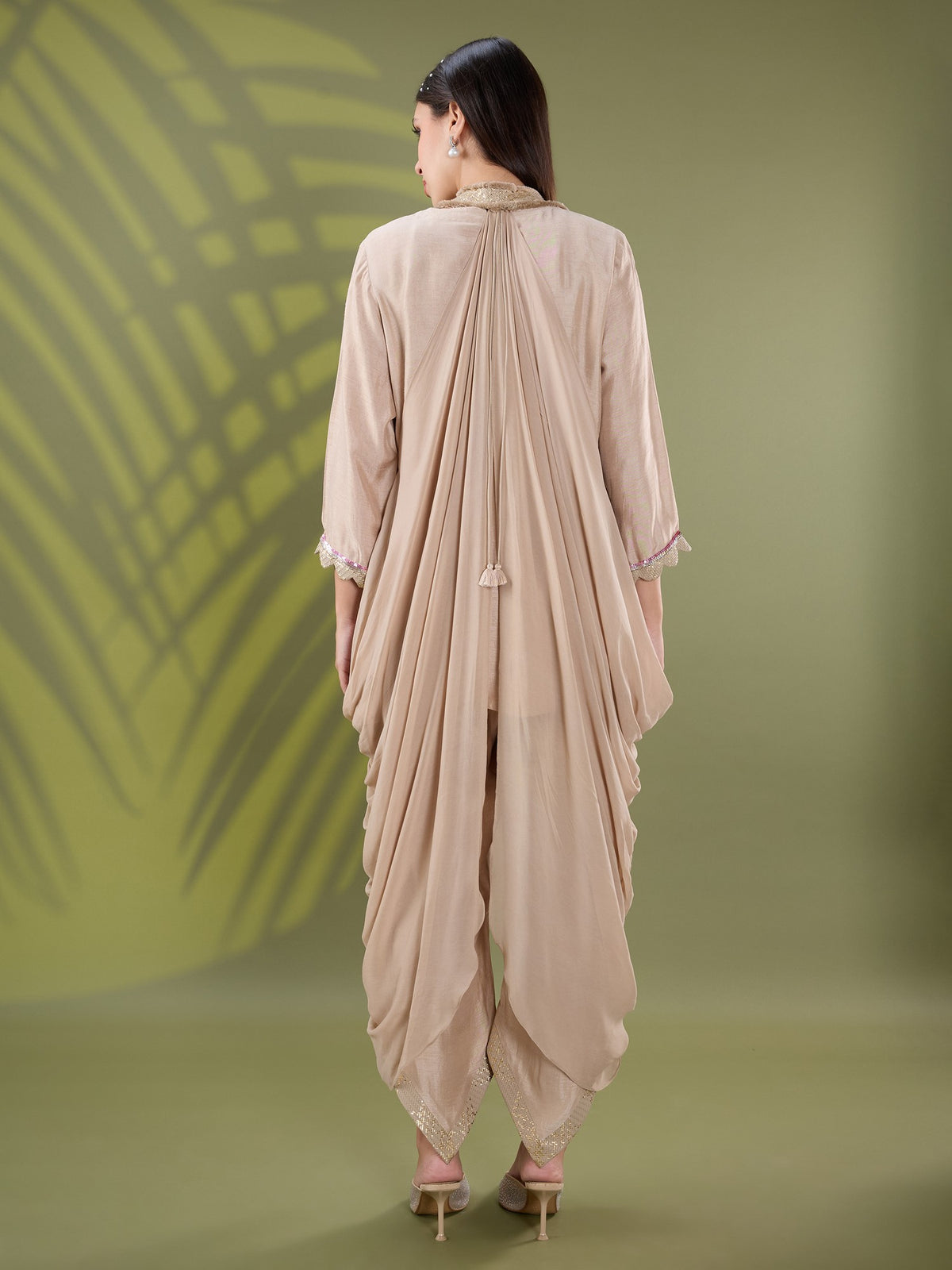 Nea gold drape kurta set
