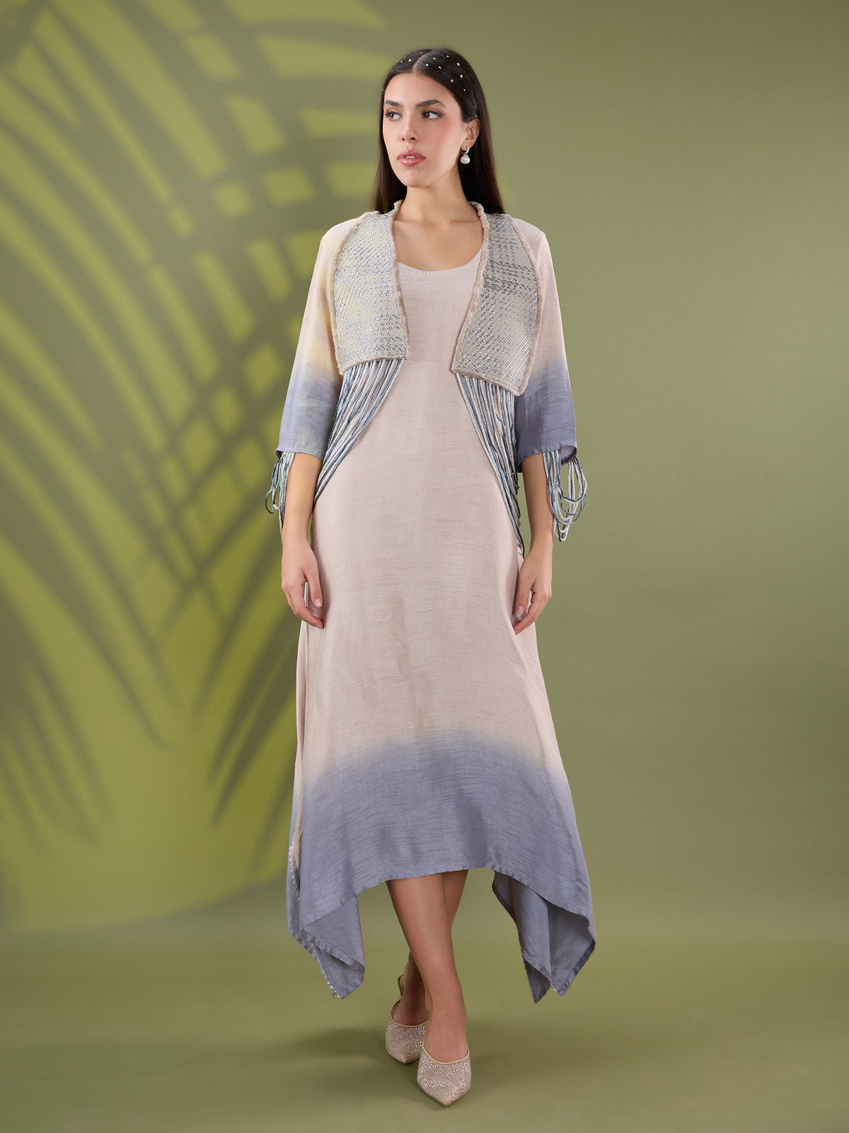 Nea leather dress set ombre
