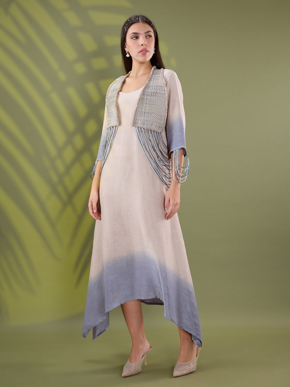 Nea leather dress set ombre