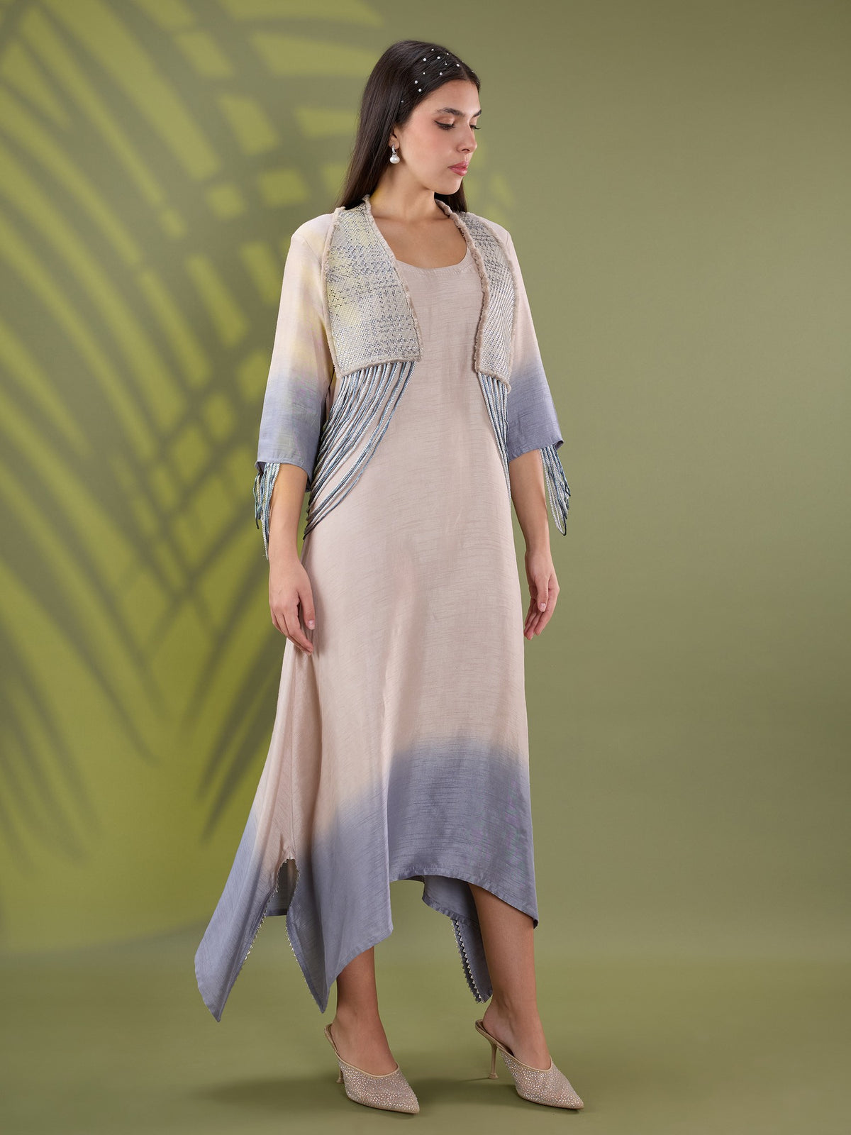 Nea leather dress set ombre