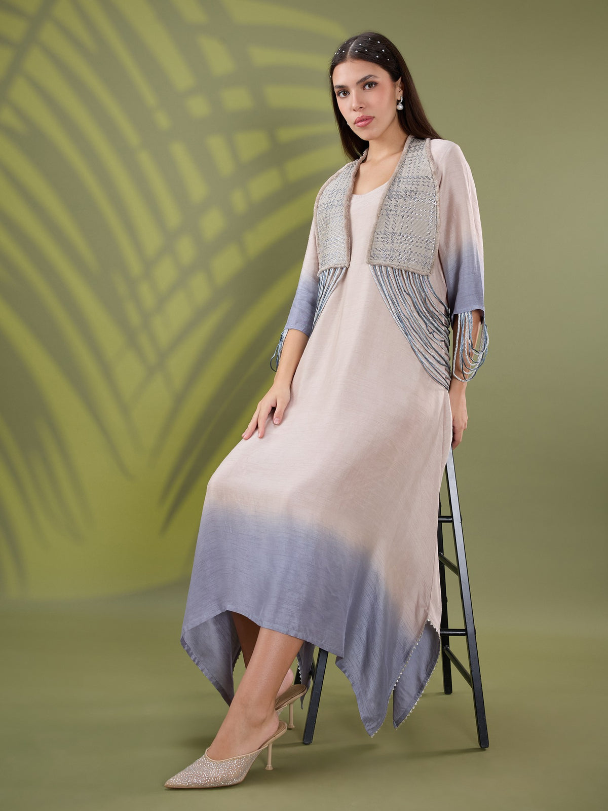 Nea leather dress set ombre
