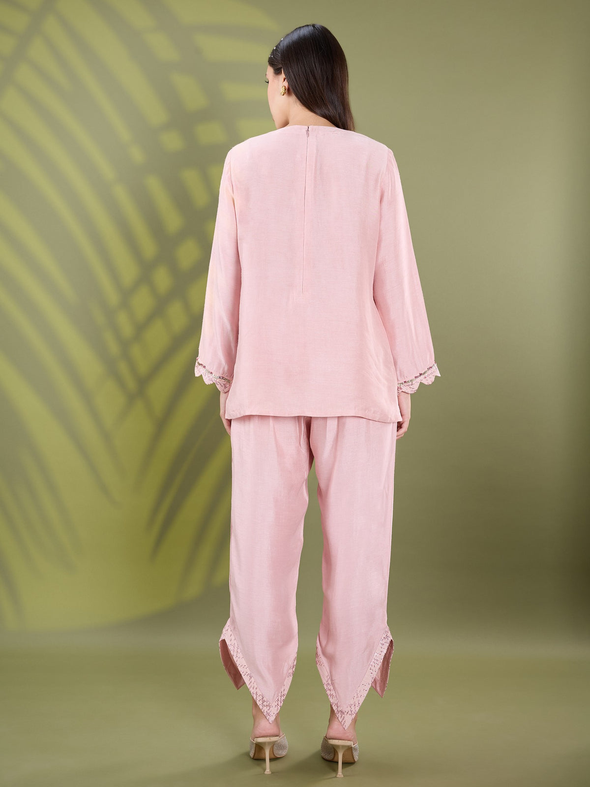 Nea pink drape drape kurta set