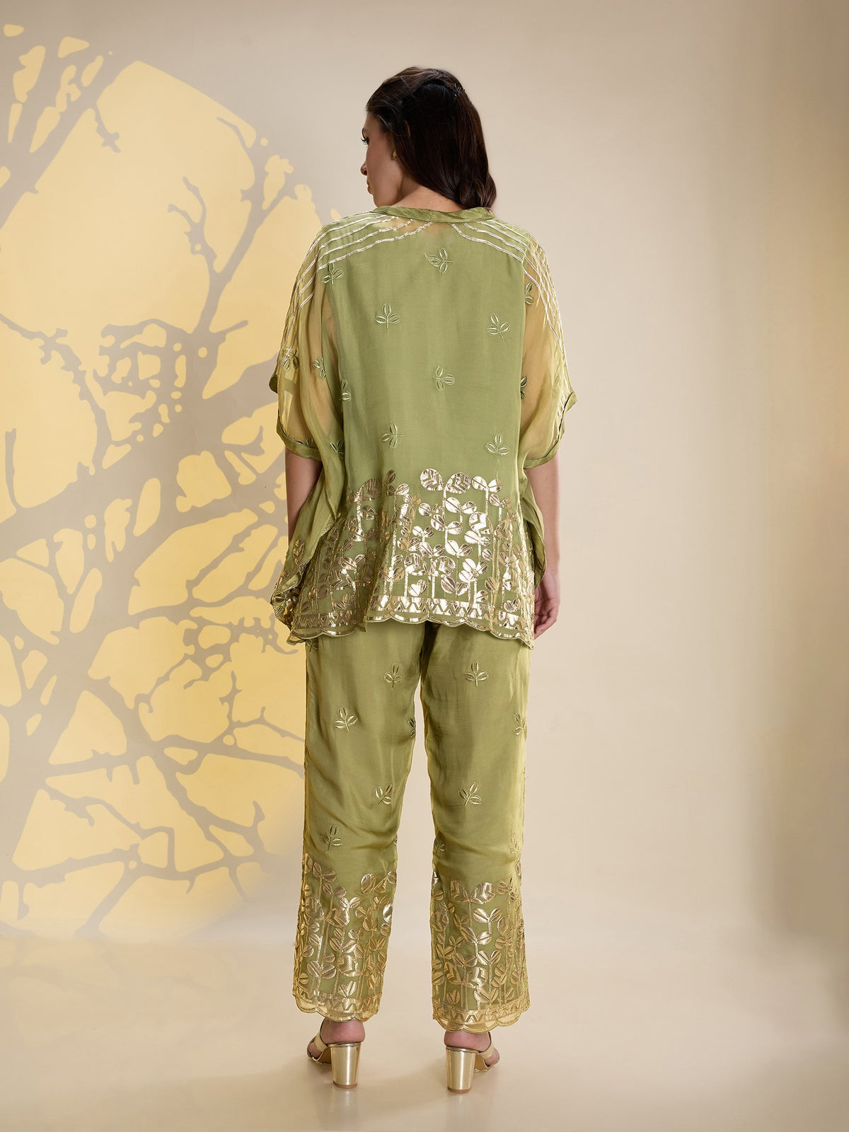 Noor green kaftan coords