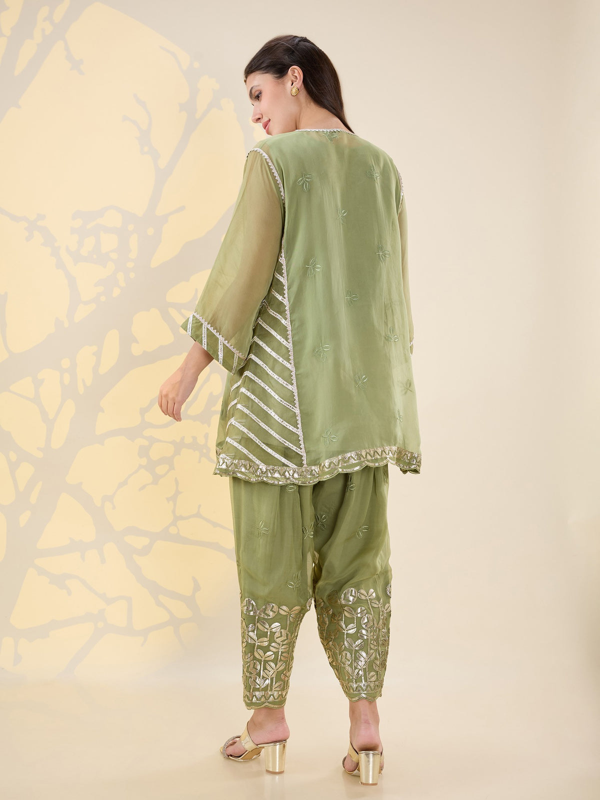 Noor green Pakistani set