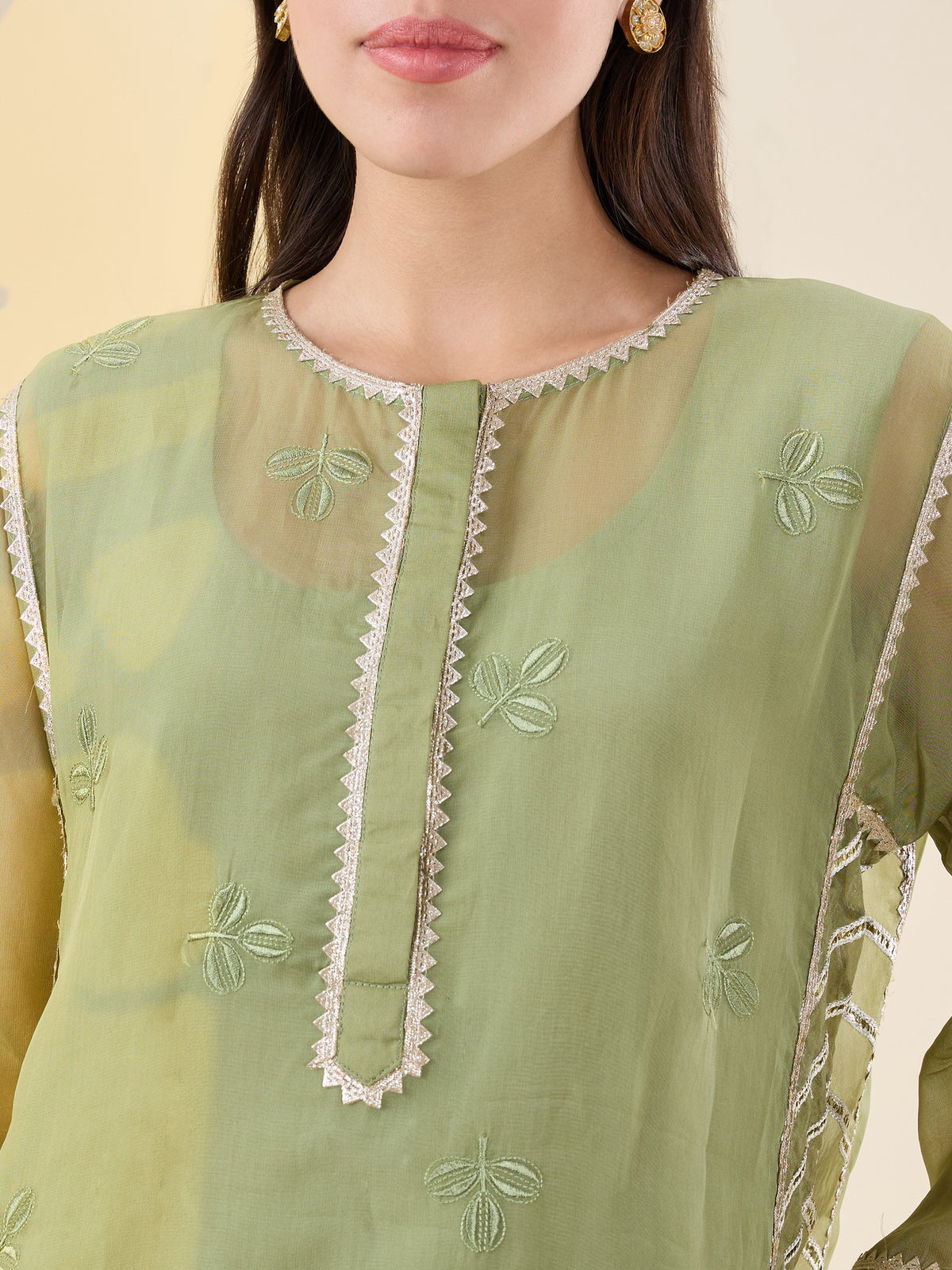 Noor green Pakistani set
