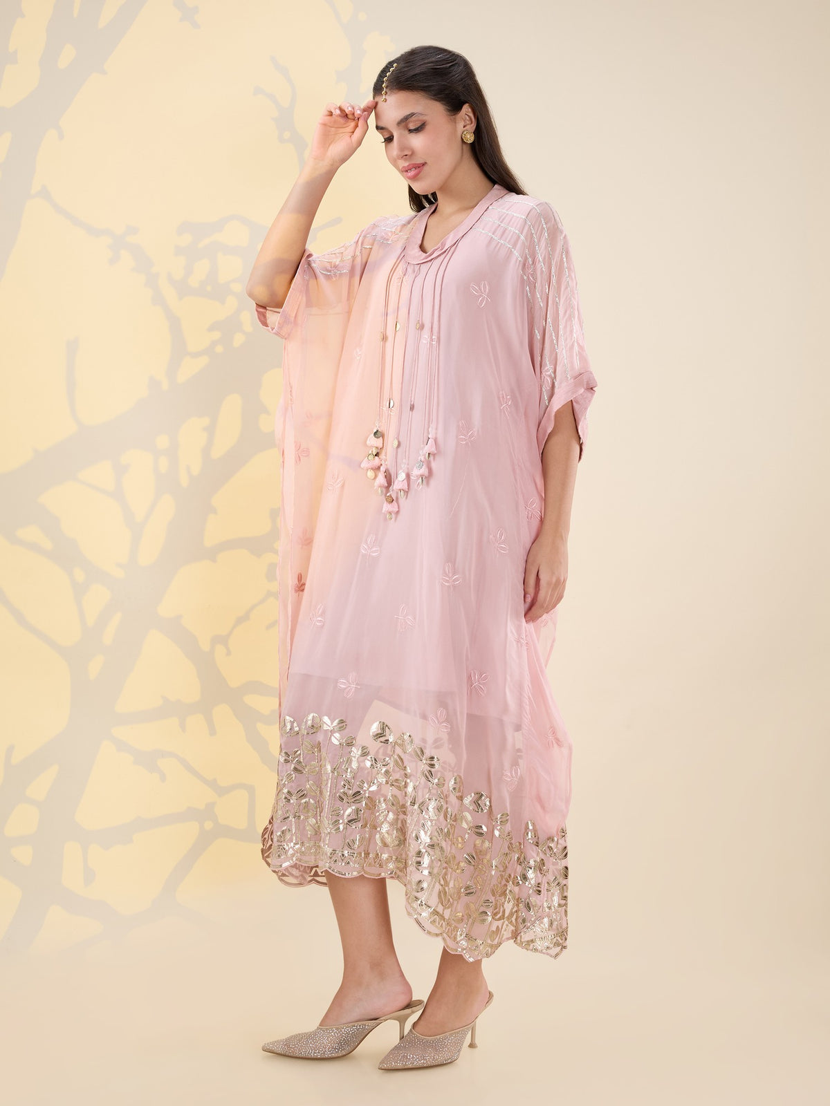 Noor pink kaftan