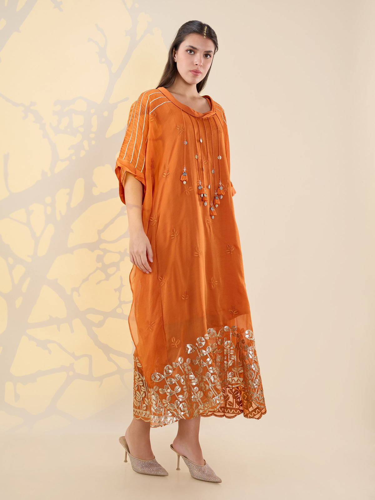 Noor rust orange kaftan