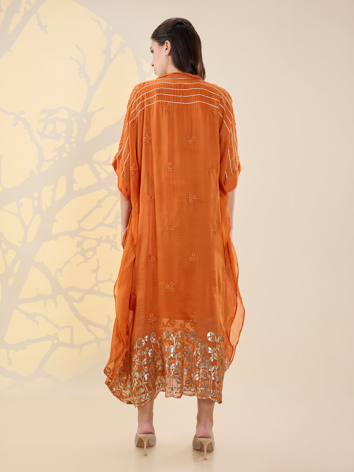 Noor rust orange kaftan
