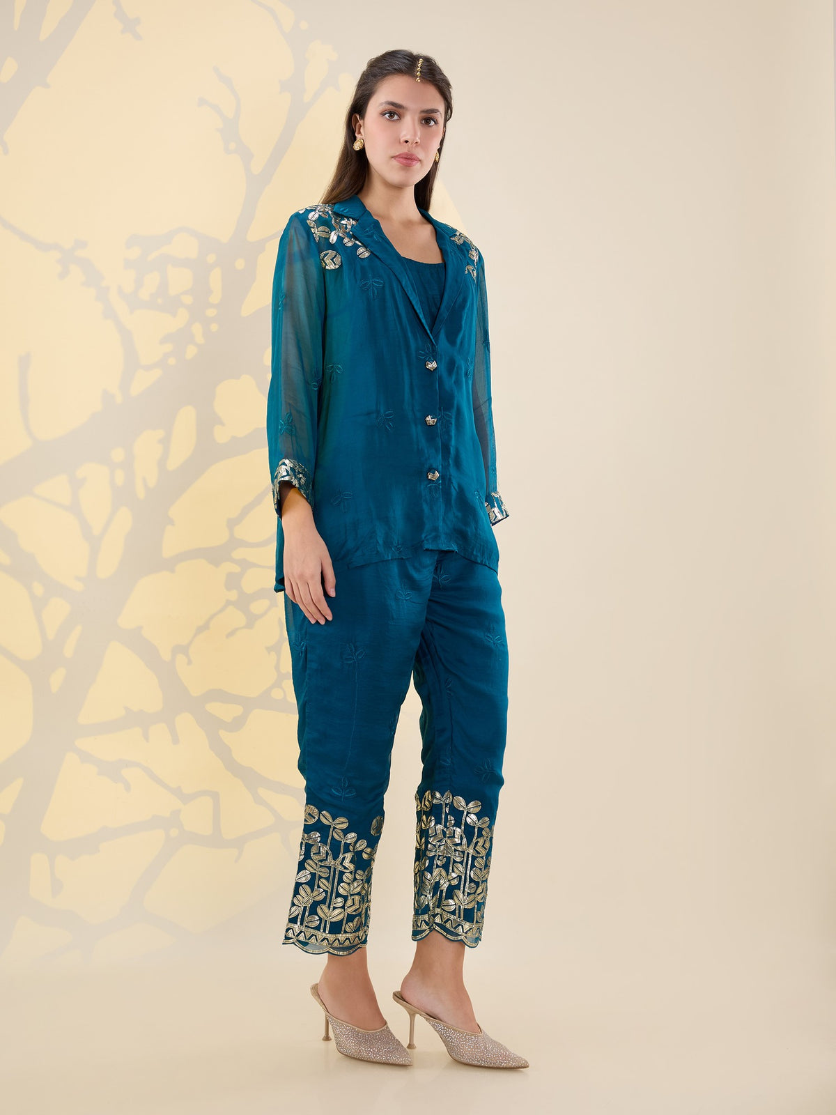 Noor teal jacket coords